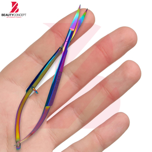 Ciseaux de beauté à ressort, couleurs arc-en-ciel, excellent fournisseur, prix de gros, service OEM ODM, pour salon et usage domestique, design de poignée confortable - Product Image 6