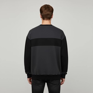 Sweat-shirts surdimensionnés pour hommes en coton 100% de haute qualité, col rond, avec logo personnalisé brodé, écologiques, vente en gros - Product Image 3