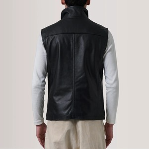 Chaleco de Cuero Negro Zane para Hombre – Chaleco de Motociclista Premium, Chaqueta sin Mangas con Estilo - Product Image 4