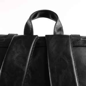 Genuine Leather Roll Top <b>Backpack</b> Urban Laptop Bag Cowhide Travel Rucksack Mens Custom Logo Brand Gear LTBP-0094 - Product Image 4