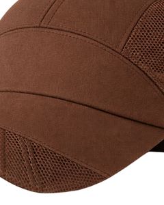 Men Brown Mesh Panel Sports Cap Breathable Lightweight Adjustable Summer Running Training Outdoor Baseball Hat For Men Use - Product Image 3