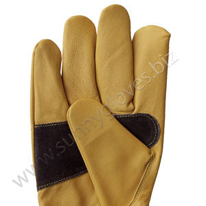 Gants de conduite en cuir grainé de chèvre avec pouce en relief, gants de travail de sécurité, compatibles écrans tactiles - Product Image 5
