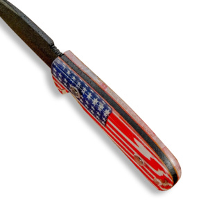 Couteau tactique à lame fixe de qualité industrielle en acier D2, fait main, avec manche à motif drapeau américain |   USA Chasse Camping OEM - Product Image 5
