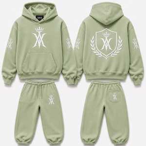 Royal Crest เสื้อฮู้ดขนแกะแบบสวมหัวมีฮู้ดเสื้อคลุมหรูหราเสื้อวอร์มใส่ตามท้องถนน - Product Image 1
