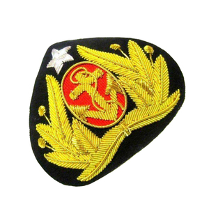 Custom Embroidered Badge Sew-On Irregular Shape Fabric Patch With Anchor And Star Design For <b>Hats</b> - Product Image 2