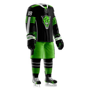 Uniforme de Hockey sobre Hielo Personalizado de Alta Calidad, Diseño Personalizado, Transpirable, Cómodo, Impresión Digital Completa, Tela de Poliéster, OEM - Product Image 1