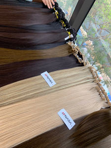Extensions de cheveux humains à bandes, super double trame, vietnamiennes, 100g, lisses naturelles, toutes les couleurs, 70 cm de long - Product Image 3