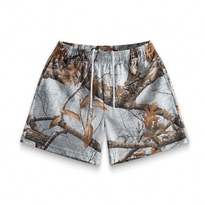 High Quality Men's Summer Casual Shorts Slim Fit Straight Leg Hip Hop Streetwear Printed Drawstring Closure 100% Cotton Mid - Product Image 1