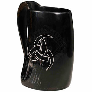 Custom Handmade Buffalo Drinking Horn Mug | Wholesale Viking Bar Accessories - Product Image 3