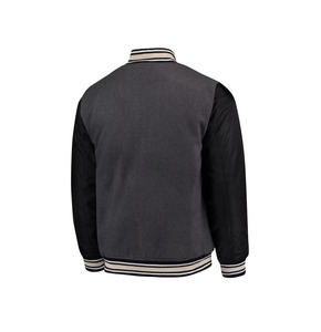Men's Best Quality Coated Wool Versity <b>Jacket</b> Stand Collar Baseball College University Custom Logo Design Waterproof Windproof - Product Image 5