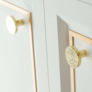 Traditional Round <b>Metal</b> Cabinet Knobs for Kitchen & Bathroom Cabinets Drawers <b>Cupboards</b>-Easy Installation Best Price - Product Image 4
