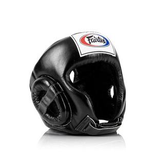 อุปกรณ์ป้องกันศีรษะสำหรับชกมวย Fairtex สีแดง ทำจากหนัง ป้องกันเต็มใบหน้า สำหรับฝึกซ้อม เหมาะสำหรับทุกเพศ - Product Image 6