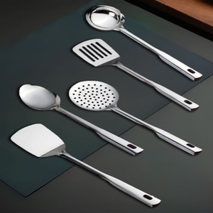 Natural Steel <b>Cooking</b> Spoon <b>Set</b> Nonstick Design Kitchen <b>Utensils</b> for <b>Cooking</b> Dishwasher At Cheap Price - Product Image 1