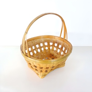 Precio más barato de fábrica cesta de decoración de frutas al por mayor cestas de transporte de alimentos secos cestas de bambú natural - Product Image 2