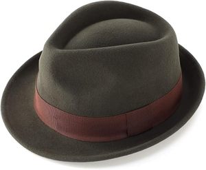 Black Wool Felt Fedora Hat Ribbon Band Adjustable Wide Brim Unisex Classic Style for Party Outdoor Travel - Product Image 5