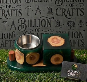 Support d'encens et coffret à oud en bois et résine artisanale de luxe, cadeau traditionnel arabe pour le Ramadan et l'Aïd, pour la maison et le bureau - Product Image 2