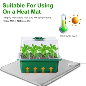 Kit di avviamento per semi a 5 vassoi con cupola a 5 livelli di umidità con luminosità a 5 livelli 4 timer per Greenhouse-5Packs interni - Product Image 5
