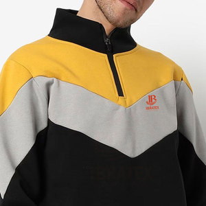Sweat-shirt pour homme fabriqué en usine, designs uniques, haute qualité, demi-zip, coupe classique, col montant en polaire, vêtement décontracté - Product Image 6