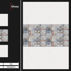 Azulejos de Porcelana de Alto Brillo 30X60CM 300X600MM, Revestimiento de Superficie Moderno de Gran Tamaño para Interiores Residenciales y Comerciales de Primera Calidad - Product Image 1