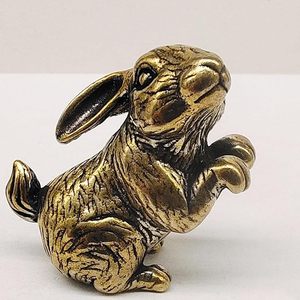 Elegant Copper <b>Rabbit</b> Statue Creative Decorative Showpiece for Home Office Indoor Outdoor <b>Gifting</b> - Product Image 6