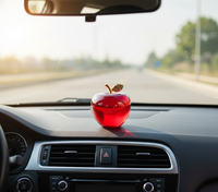 Presse-papiers en verre artisanal en forme de pomme, minimaliste, de forme irrégulière, en cristal, cadeau de remise de diplôme, décoration pour la maison, le bureau ou le tableau de bord de la voiture