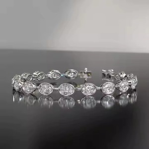14k Gold Lab Grown Diamond Tennis <b>Bracelet</b> for Women, Emerald Cut Diamond Tennis <b>Bracelet</b>, Emerald Diamond Women <b>Bracelet</b> - Product Image 4