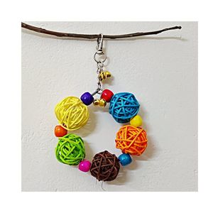 Balle en rotin naturel authentique fabriquée au Vietnam – Prix attractif pour la vente en gros – Rouge, bleu, vert, rose – Couleurs personnalisées pour Noël - Product Image 3