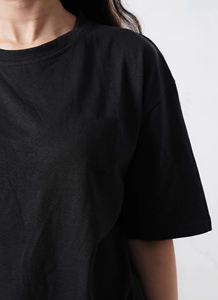 T-shirt uni à col rond pour femme, manches courtes, en coton doux et respirant, idéal pour l'été, personnalisable avec logo, vente en gros - Product Image 5