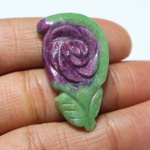 Cabujón de Zoisita Rubí Natural Tallado, Gema de Rubí Tallada a Mano, Piedra Suelta Lisa, Proveedor Mayorista para Joyería - Product Image 2