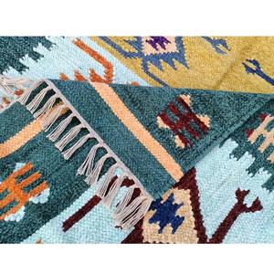 Tapis Dhurrie polyvalent en coton de soie 3x5 pieds pour chambre minimaliste ou coin salon confortable - Product Image 3