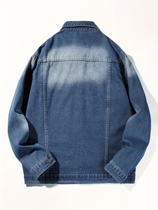 Premium Quality OEM Winter Season Wear Denim Jean Man <b>Jackets</b> Long Sleeve Best Selling Stylish Wear Male Washed Blue Autumn - Product Image 2
