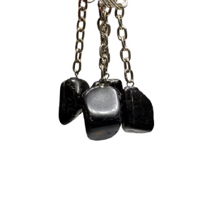 Llavero de cristal de alta calidad, turmalina negra pulida, llavero de piedra natural, regalos para mujeres, mayorista de llaveros - Product Image 4