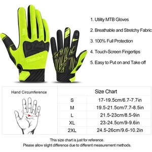 ถุงมือกีฬา Naka Multi-Protection พร้อมแผ่นรองหลัง SCR แผ่นรองนิ้ว TPR รองรับหน้าจอสัมผัส ตรวจจับการสัมผัสแบบเข็ม เหมาะสำหรับใช้งานกลางแจ้งทุกฤดูกาล - Product Image 2