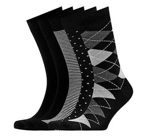 Men's Beige Crew <b>Socks</b> <b>Waterproof</b> Durable with Argyle and Stripe Patterns Comfortable All Seasons Wear - Product Image 3