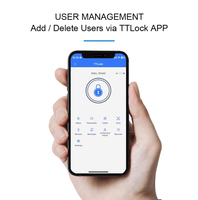 Serrure de porte intelligente autonome TTLock avec lecteur d'empreintes digitales et RFID, étanche IP66, pour la sécurité des appartements, bureaux et maisons