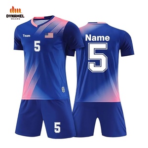 ชุดเสื้อฟุตบอล DYNAMEL แบบสั่งทำพิเศษ คอวี แขนสั้น ระบายเหงื่อได้ดี ชุดทีมฟุตบอลสำหรับผู้ใหญ่ แบบยูนิเซ็กซ์ สีน้ำเงิน - Product Image 1