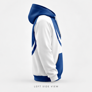 Sweat-shirt à capuche pour homme BAGGA SONS, bleu et blanc, manches longues, coupe classique, décontracté, tricoté, avec poche, pour l'automne - Product Image 4