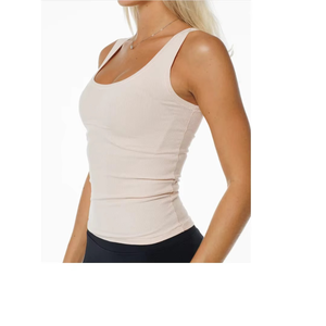 Débardeur court sans manches côtelé pour femme, en tissu uni de haute qualité, extensible, respirant, style streetwear, vente en gros - Product Image 4