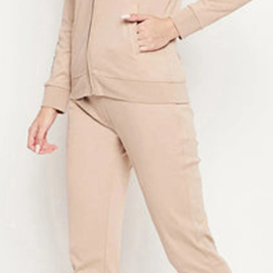 OEM Tracksuit Zipper Hoodie and Sweat Pant for <b>Women</b> Sweatshirt <b>Jogger</b> Set 100% Cotton <b>Fleece</b> 2 Piece Set Tracksuits for <b>Women</b> - Product Image 4