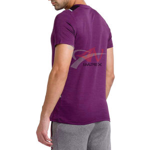 เสื้อผ้าลำลองคุณภาพสูงสำหรับผู้ชาย ทรงโอเวอร์ไซส์ ผ้าถัก 100% คอตตอน สีตามสั่ง น้ำหนักเบา ระบายอากาศได้ดี คอวี แขนสั้น - Product Image 1