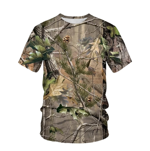 เสื้อผ้าลายพรางสำหรับกิจกรรมกลางแจ้ง เสื้อยืดลายพรางสำหรับล่าสัตว์ แห้งเร็ว ระบายอากาศได้ดี มีกระเป๋าหลายช่อง เหมาะสำหรับฤดูร้อน - Product Image 3