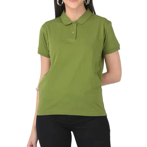 Chemise surdimensionnée personnalisée pour femme en piqué de coton respirant, style décontracté professionnel et de golf, avec motifs, fournisseur en gros OEM ODM, usine - Product Image 1
