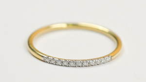 Anillo de Compromiso de Oro Sólido de 14K con Diamante Cultivado en Laboratorio, Certificado IGI, Banda de Boda Apilable Personalizada, Unisex - Product Image 6
