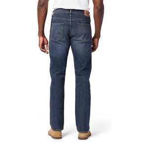 Jeans en denim foncé pour homme Coupe classique Jeans bleus à jambe droite pour un usage décontracté et quotidien - Product Image 2