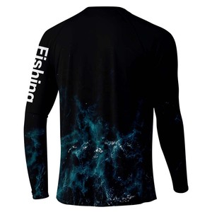 Camisetas de Pesca con Diseño Personalizado por Sublimación, Manga Larga, 100% Poliéster Spandex, Cuello Redondo, Ropa de Pesca de Alto Rendimiento - Product Image 4
