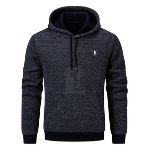 High Quality Breathable Solid Hooded Lightweight Winter Casual <b>Men</b> Tracksuit 100% Cotton Custom Made <b>Pullover</b> New Arrival - Product Image 5