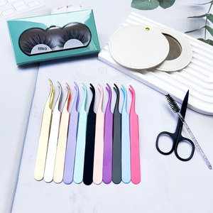 Pinzas para Pestañas de Acero Inoxidable con Punta Serrada, Duraderas, de Alta Calidad, para Uso en Salones de Belleza, Juego de Herramientas para Estilizar Pestañas, Logotipo Personalizado - Product Image 5