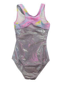 Leotardo Infantil Personalizado CONX, Sin Mangas, con Brillo, Poliéster, Estampado Arcoíris, Ropa de Danza, Entrenamiento Artístico Profesional, Cintura Elástica - Product Image 4