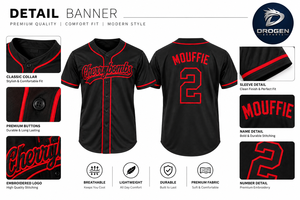 Maillot de baseball personnalisé blanc Cherrybombs, sublimé, respirant, à boutons, pour softball, vêtement d'équipe athlétique de haute qualité - Product Image 2