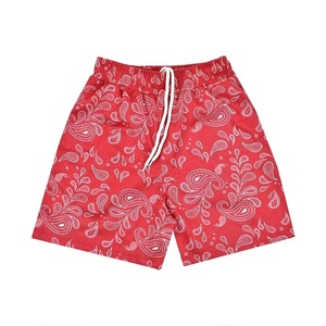 Shorts de course et de basketball décontractés pour hommes Paisley, taille mi-haute élastique, en maille respirante à séchage rapide, en polyester tricoté - Product Image 5
